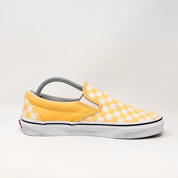 EUC Vans Yellow/White Checkerboard 9.5M/11W Slip-ons PLS READ DESCRIPTION - Picture 5 of 7